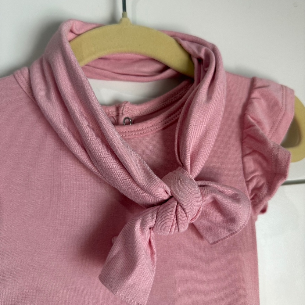 Kyte Baby Twirl Bodysuit Pink 12-18 mo Matching Bow
